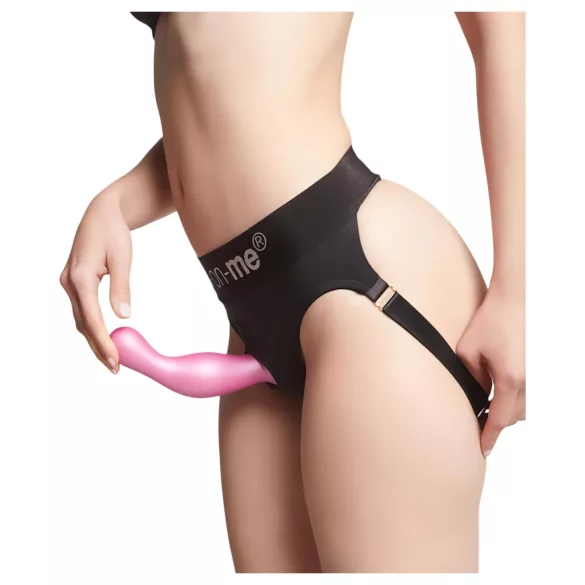 Strap-on-me Curvy S - valovit dildo z priseskom (roza)
