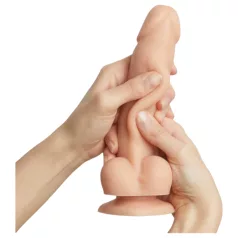 Strap-on-me S - dvoplastni dildo s priseskom (barva kože)