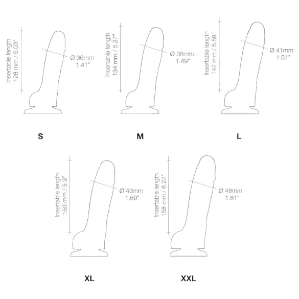 Strap-on-me S - dvojni dildo z oprijemom - naravna barva