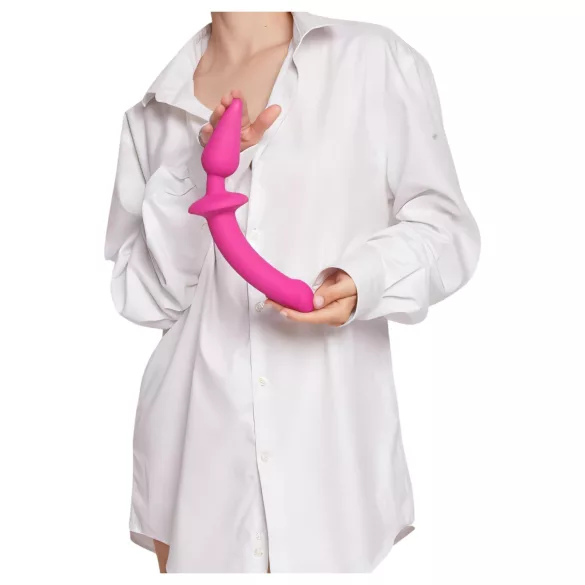 Strap-on-me Switch Semi-Realistic XXL - 2v1 dildo (rožnata)