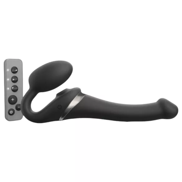 Strap-on-me S - strap-on vibratorski dildo - zračni valovi - črna