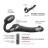 Strap-on-me S - strap-on vibratorski dildo - zračni valovi - črna