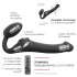 Strap-on-me - strap-on vibrator s pulznimi valovi - črna, velikost M