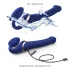 Strap-on-me - strap-on vibrator - zračni valovi - modra - velikost M