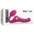Strap-on-me - strap-on vibratorski stimulator s tlačnimi valovi - roza