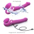 Strap-on-me - strap-on vibratorski stimulator s tlačnimi valovi - roza