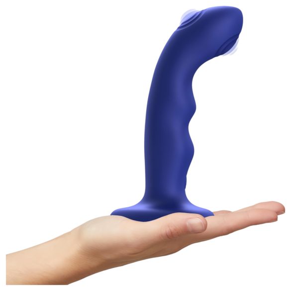 Strap-on-me M - vodoodporni G-točka vibrator (moder)