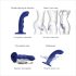 Strap-on-me M - vodoodporni G-točka vibrator (moder)