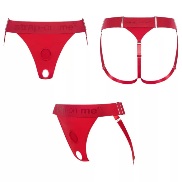 Strap-on-me - pas za natakljiv dildo - nastavljiv XS-XXL - rdeč