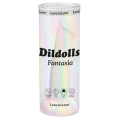 Dildolls Fantasia - silikonski dildo s priseskom (črtasto)