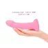 Dildolls Glitzy - silikonski dildo s priseskom (roza)
