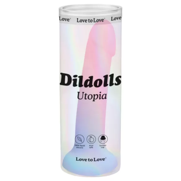 Dildolls Utopia - dildo s priseskom - silikon - barvni