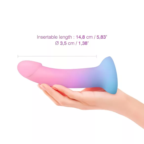 Dildolls Utopia - dildo s priseskom - silikon - barvni