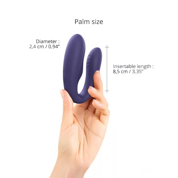 Love to Love Match up - vibrator za pare - brezžični, polnilni - vijoličen