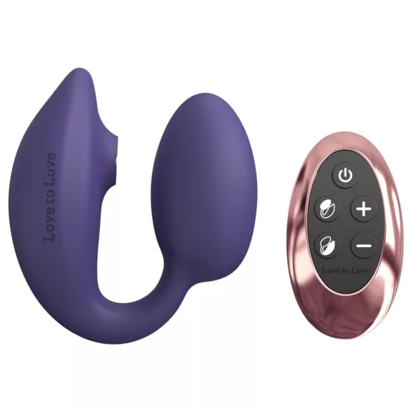 Love to Love Wonderlover - G-točka in ščegetalnik vibrator (temno vijolična)