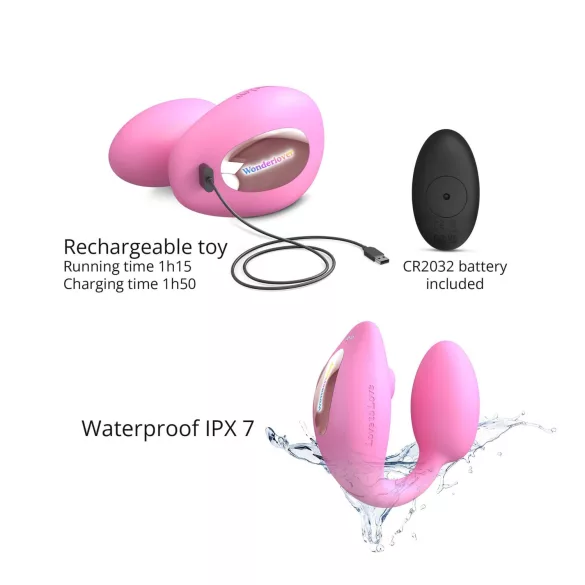 Love to Love Wonderlover - G-točka vibrator za klitoris (pink)
