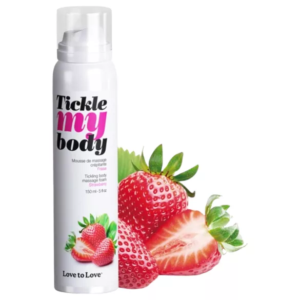 Tickle my body - masažna pena - jagoda - 150 ml