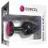 Dorcel Geisha Ruby L - analni čep z roza kamnom (črn)