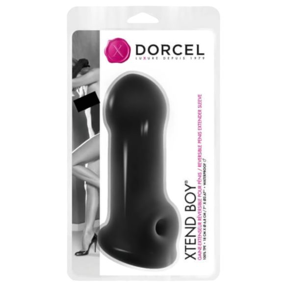 Dorcel Xtend Boy - penis podaljšek - silikonski - črn