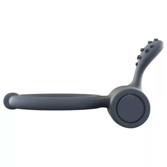 Dorcel Power Clit Plus - baterijski, vibracijski obroček za penis (črn)