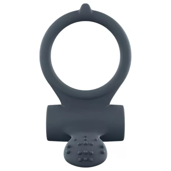 Dorcel Power Clit Plus - baterijski, vibracijski obroček za penis (črn)
