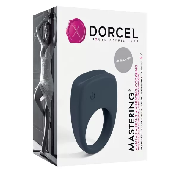 Dorcel Mastering - akumulatorski vibracijski obroček za penis (siv)