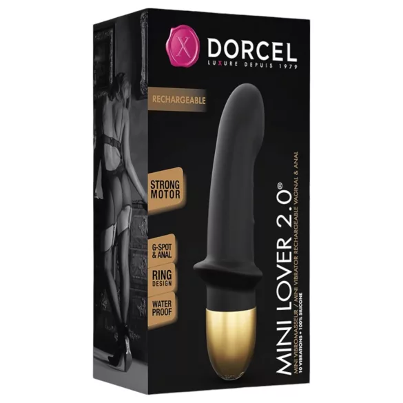 Dorcel Mini Lover 2.0 - akumulatorski G-točka vibrator (črno-zlat)