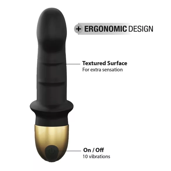 Dorcel Mini Lover 2.0 - akumulatorski G-točka vibrator (črno-zlat)