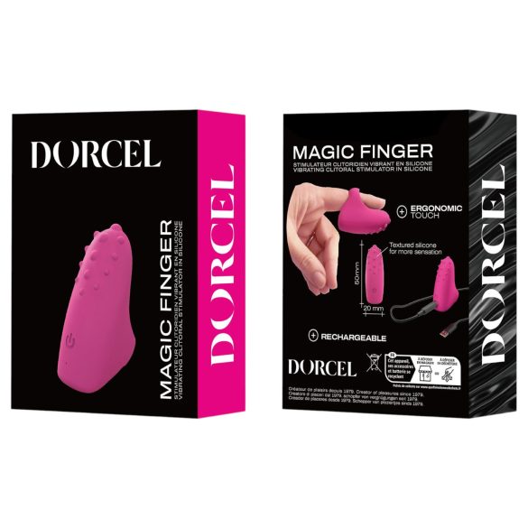 Dorcel Magic Finger - polnilni prstni vibrator (roza)