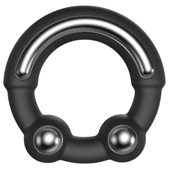 Dorcel - obroč za penis - kovinski vložek - črna