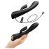 Dorcel Flexi Rabbit - grelni vibrator s klitoralnim nastavkom (črna)