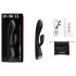 Dorcel Flexi Rabbit - grelni vibrator s klitoralnim nastavkom (črna)