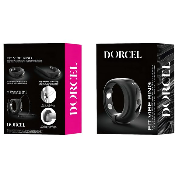 Dorcel - vibrirajoči nastavljivi obroček za penis (črn)