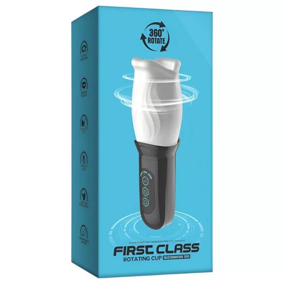 Funny Me First Class - masturbator z rotacijo - bela črna