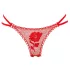 Panty Rose - tanga spodnje hlačke - skrita v cvetu - rdeča (S-L)