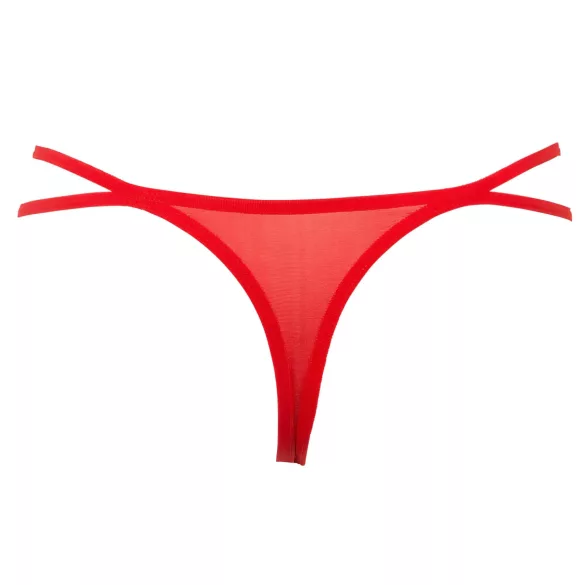 Panty Rose - tanga spodnje hlačke - skrita v cvetu - rdeča (S-L)