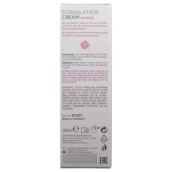 HOT Shiatsu Joyful - stimulativna krema za ženske (30 ml)