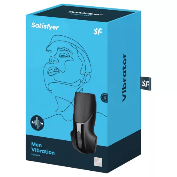 Satisfyer Men Vibration - vibracijski stimulator penisa - polnilni - črn