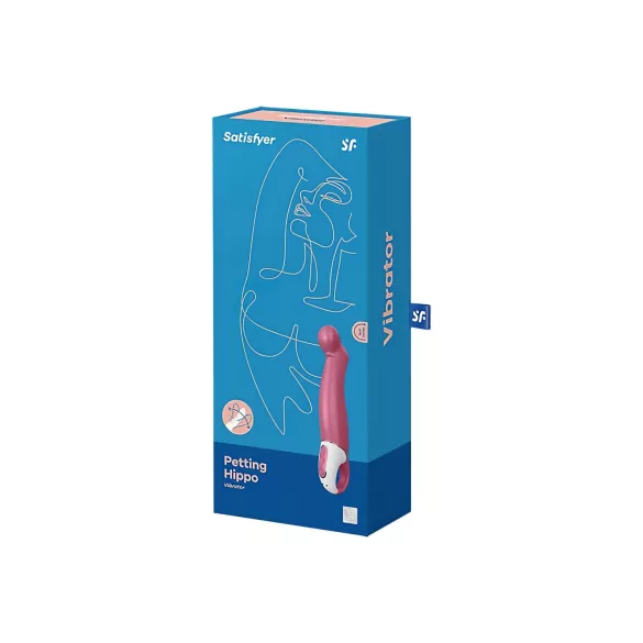 Satisfyer Petting Hippo - vibrator na polnjenje - vodoodporen - roza