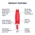 Satisfyer Power Flower - vibracijski masažer na akumulator, vodenoodporen (rdeč)