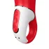 Satisfyer Power Flower - vibracijski masažer na akumulator, vodenoodporen (rdeč)