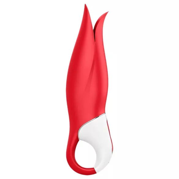 Satisfyer Power Flower - vibracijski masažer na akumulator, vodenoodporen (rdeč)