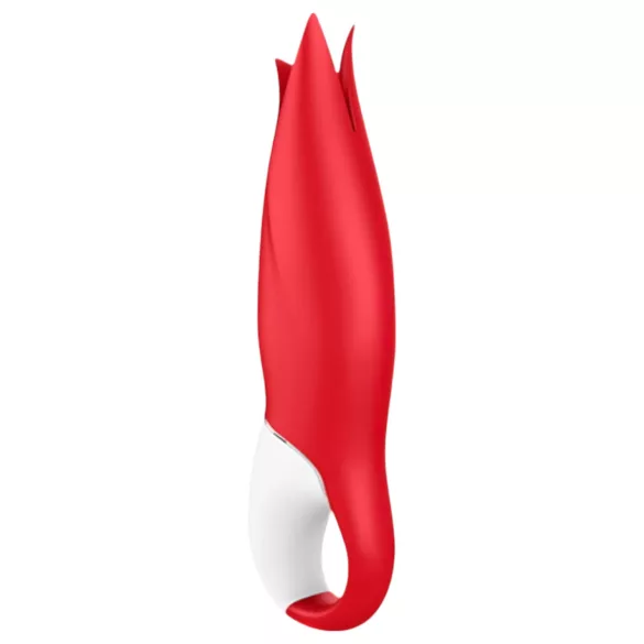 Satisfyer Power Flower - vibracijski masažer na akumulator, vodenoodporen (rdeč)