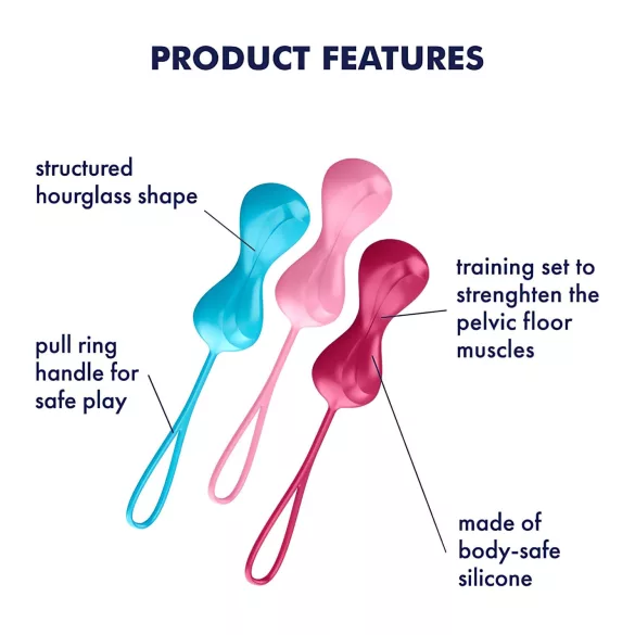 Satisfyer - vaginalne kroglice set - premične kroglice - 3 kosi