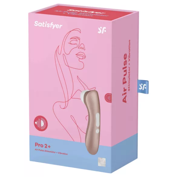 Satisfyer Pro 2+ - polnilni vibrator za klitoris - rjav