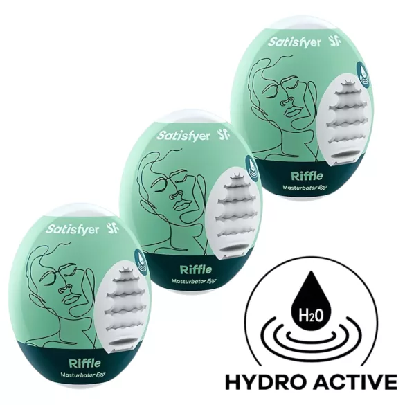 Satisfyer Egg Riffle - komplet masturbatorjev za penis - 3 kosi