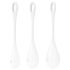 Satisfyer Yoni Power 1 - set belih gejšinih kroglic (3 deli)