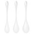 Satisfyer Yoni Power 1 - set belih gejšinih kroglic (3 deli)