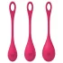 Satisfyer - japonske kroglice set - 3-delni - rdeča