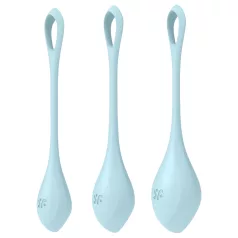 Satisfyer - gejša kroglice set - 3-delni - modra